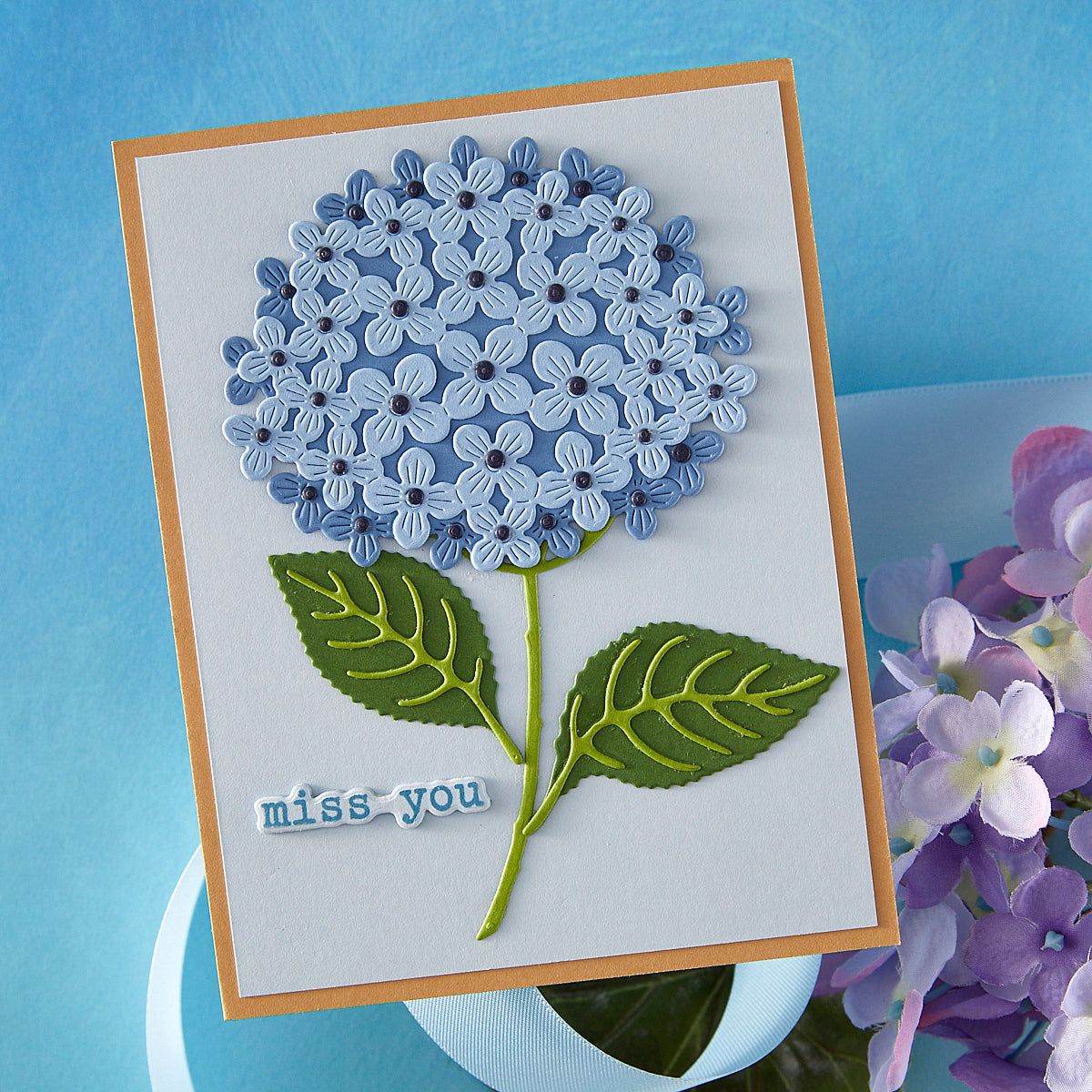 Hero Arts - Layered Hydrangea Etched Dies from the Seaside Blooms Collection