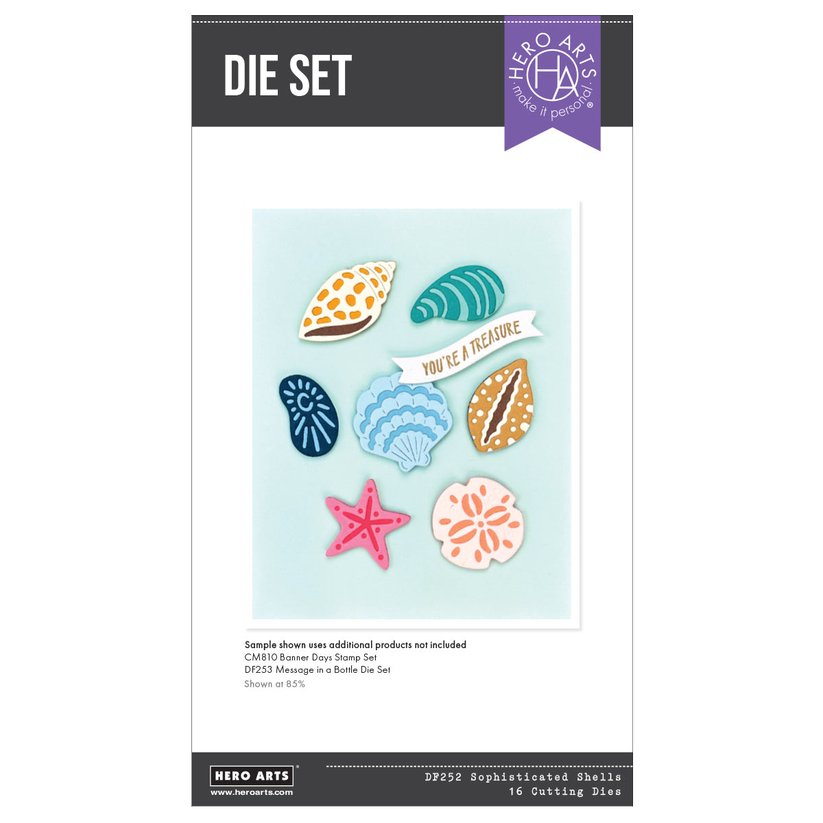 Hero Arts - Sophisticated Shells Etched Dies from the Summer by The Shore Collection