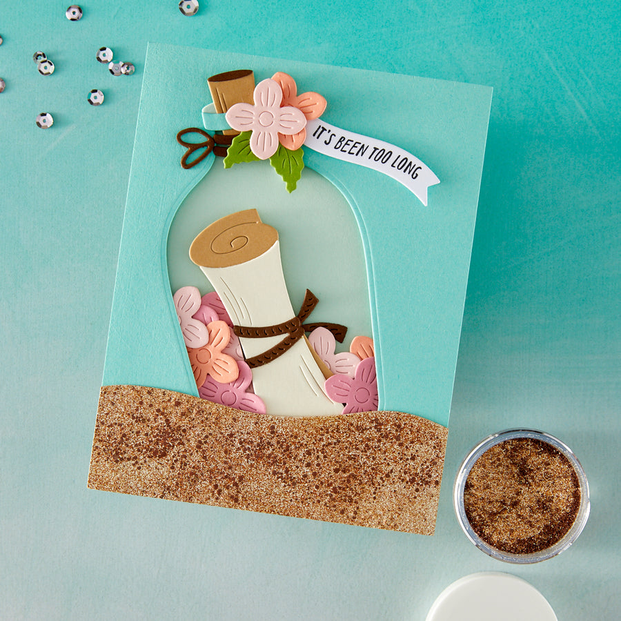 Hero Arts - Message in a Bottle Etched Dies from the Summer by The Shore Collection