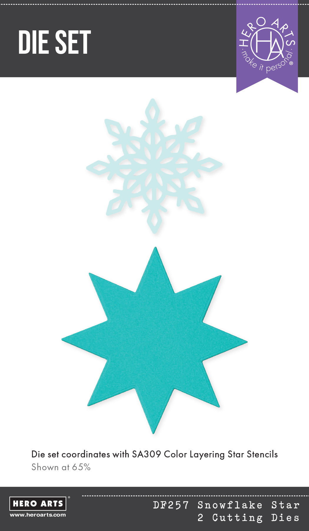 Hero Arts - Snowflake Star Etched Dies from the Very Merry Collection