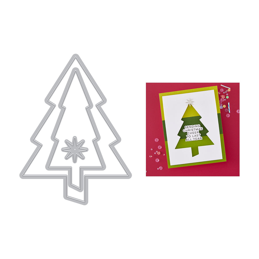 Hero Arts - Festive Tree Die Etched Dies from the Very Merry Collection