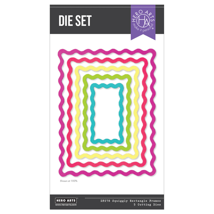Hero Arts - Squiggly Rectangle Frames Die Set