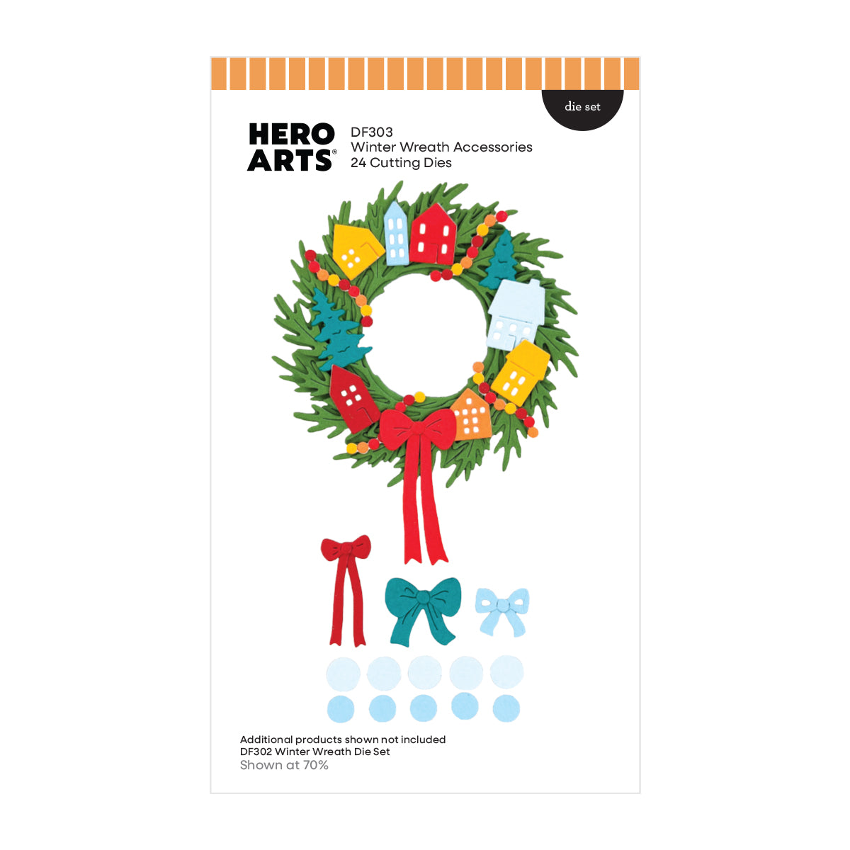 Hero Arts - Winter Wreath Accessories Die Set