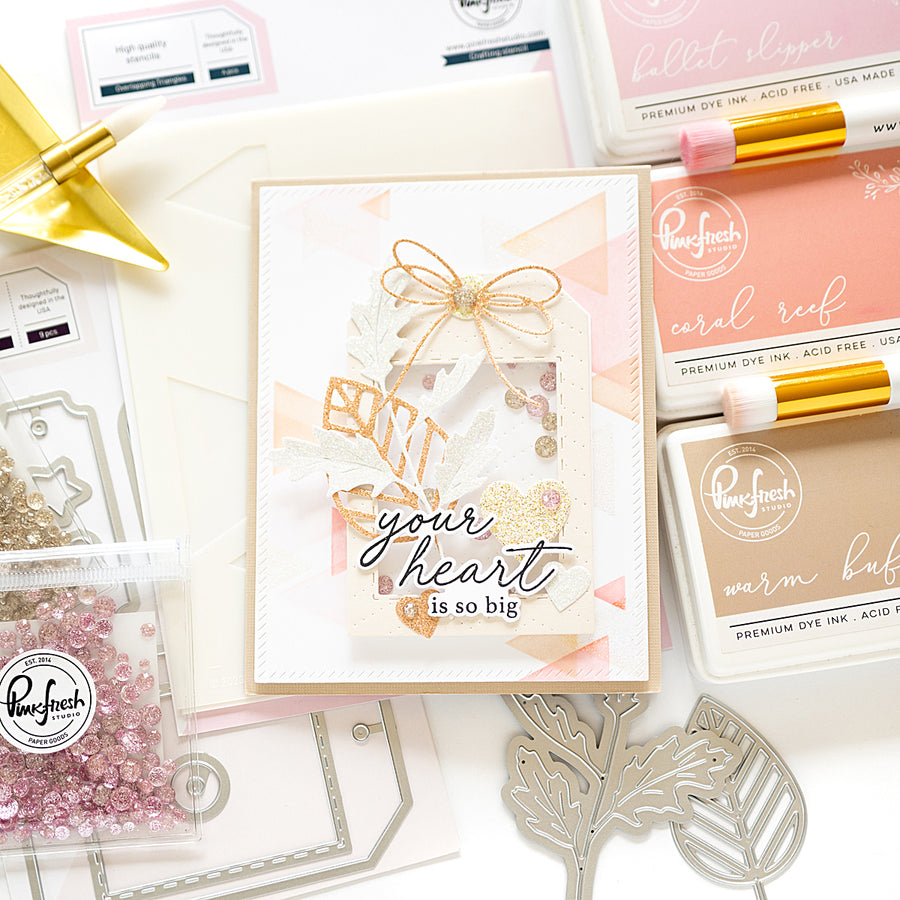 Pinkfresh Studio Shaker Tag Book dies