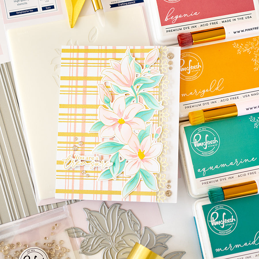 Pinkfresh Studio - Plaid Press Plate