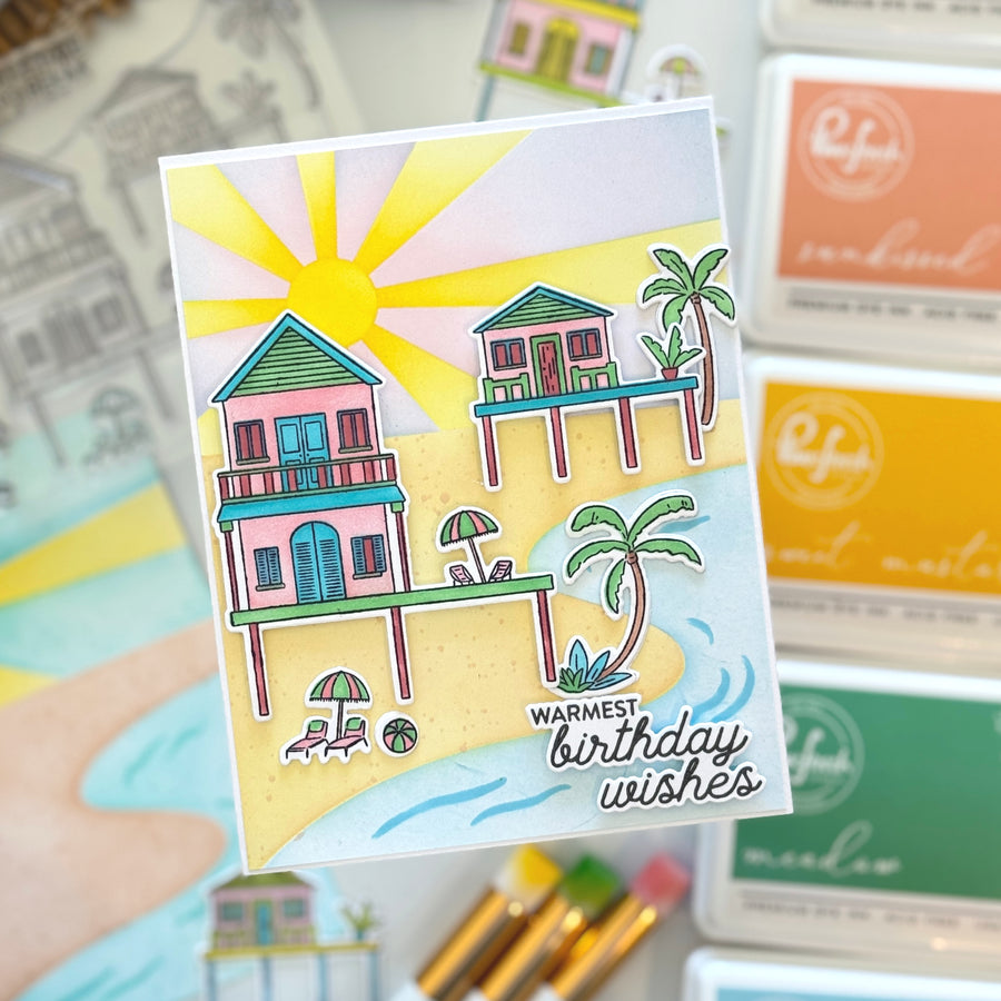 Pinkfresh Studio - Coastal Paradise Stencils