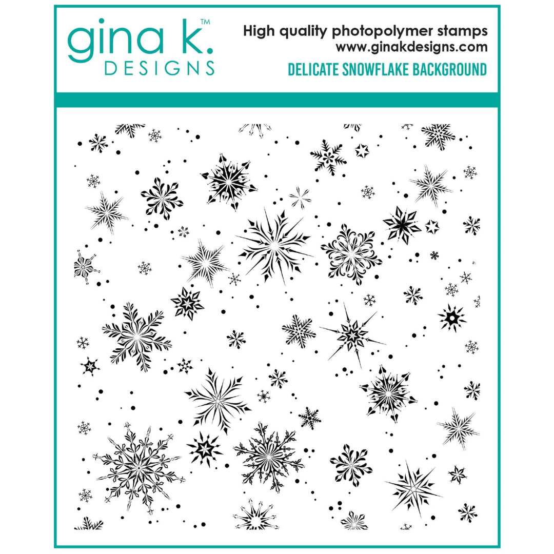 Gina K Designs Delicate Snowflake Background Stamp
