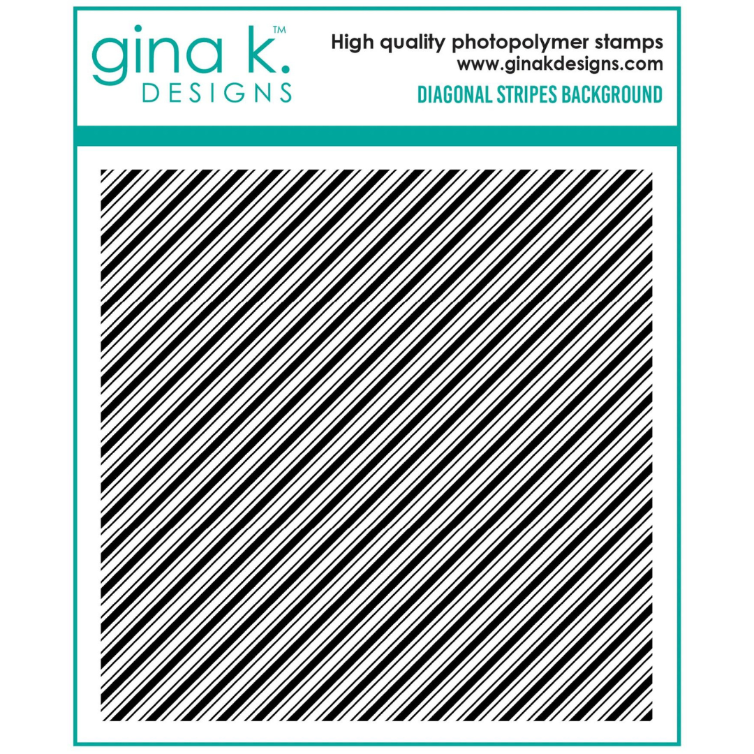 Gina K Designs Diagonal Stripes Background Stamp