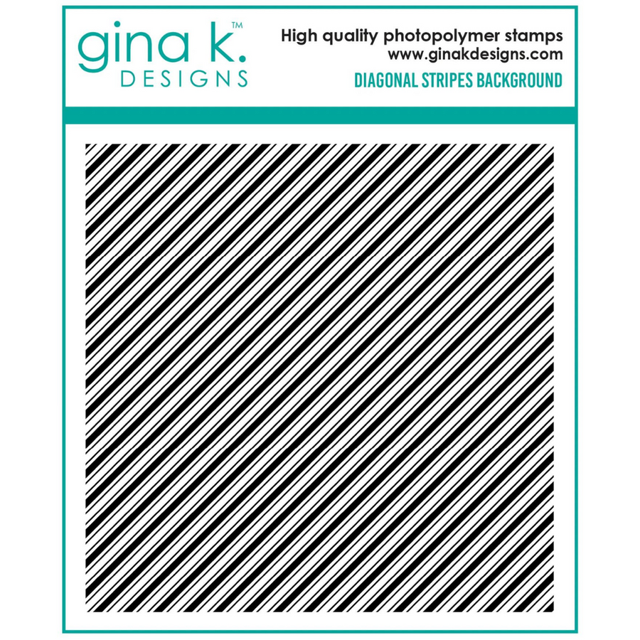 Gina K Designs - Diagonal Stripes Background Stamp