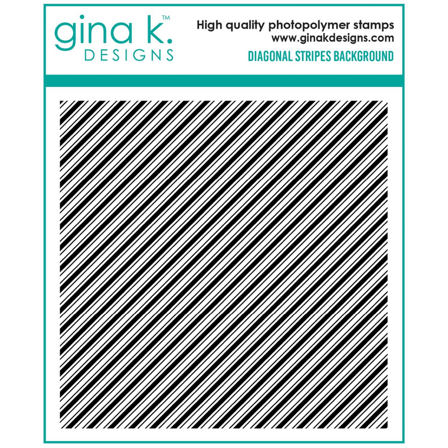 Gina K Designs Diagonal Stripes Background Stamp