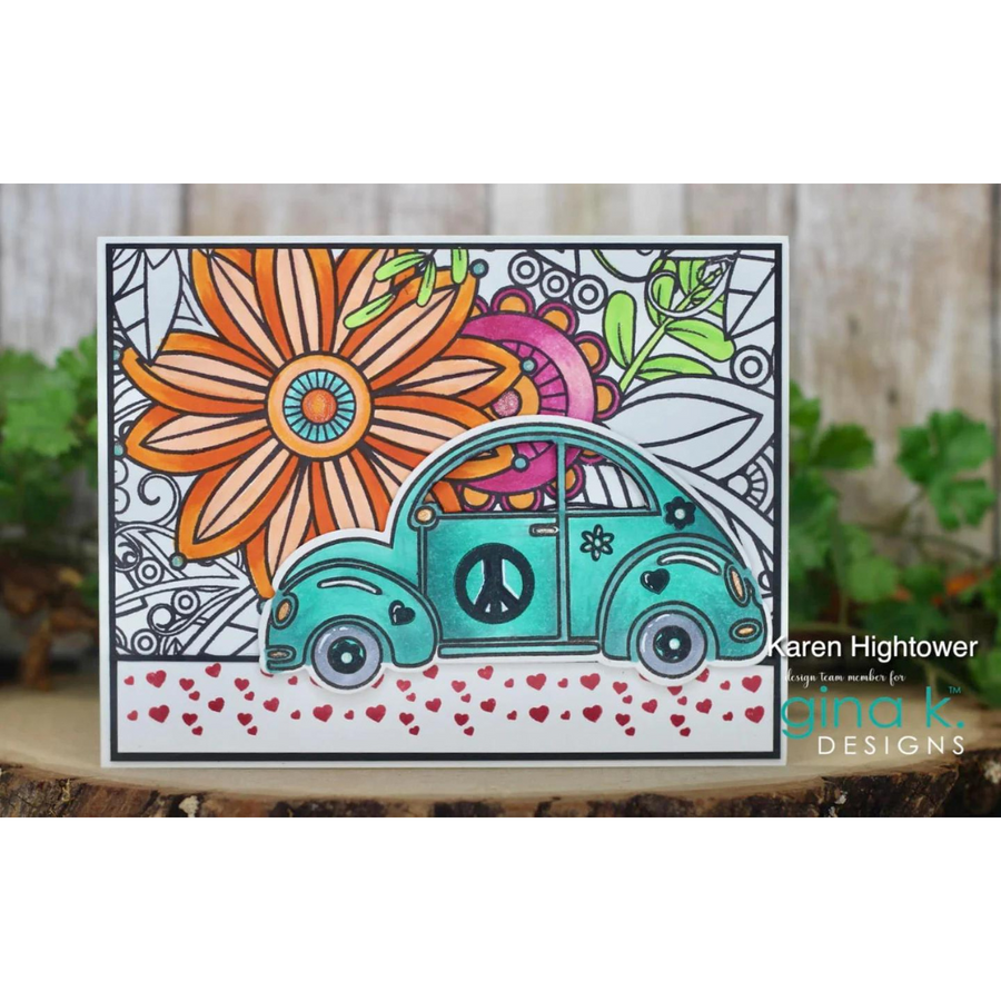 Gina K Designs - Doodle Garden Background Stamp