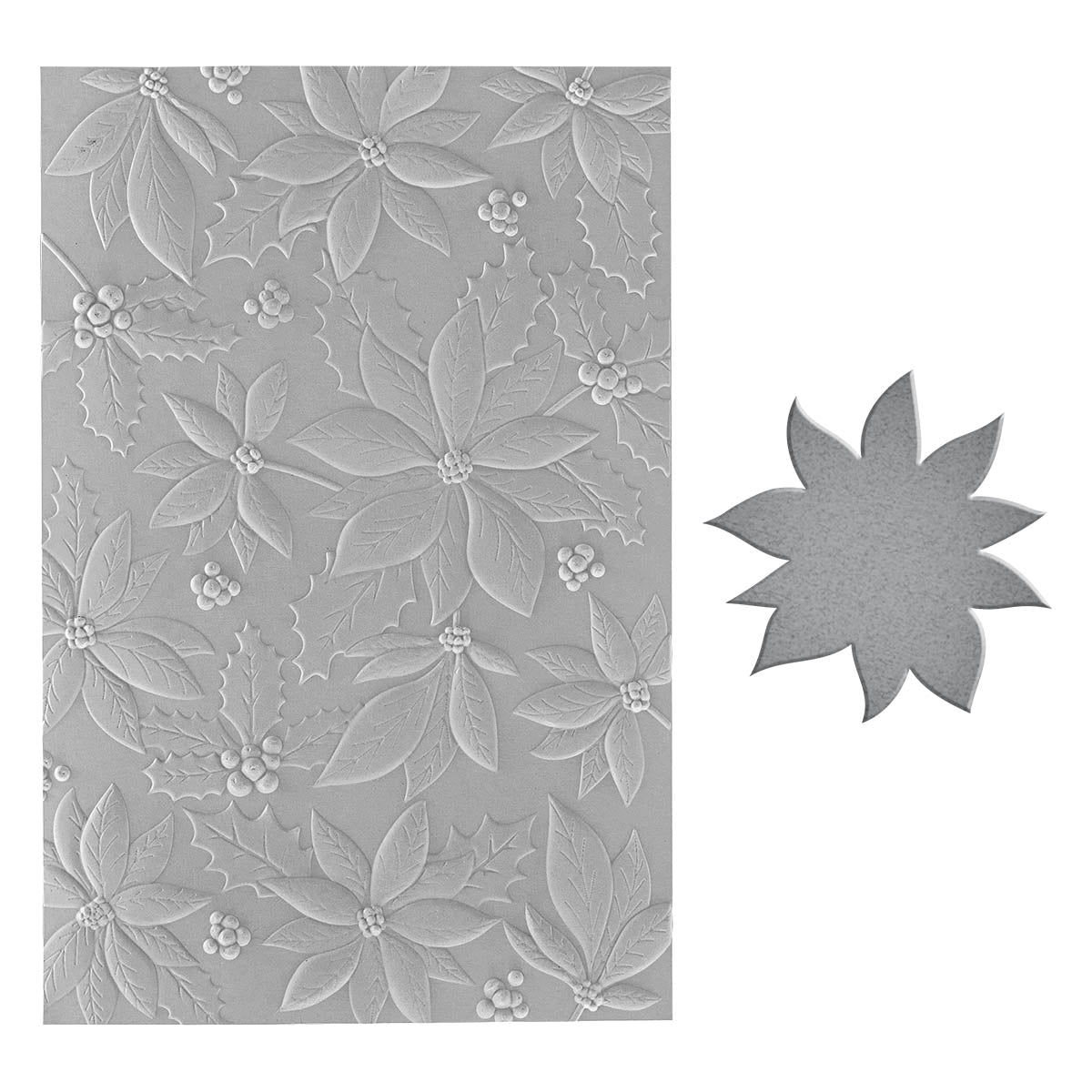 Spellbinders - Playful Poinsettia 3D Embossing Folder from the Simon's Snow Globes Collection by Simon Hurley
