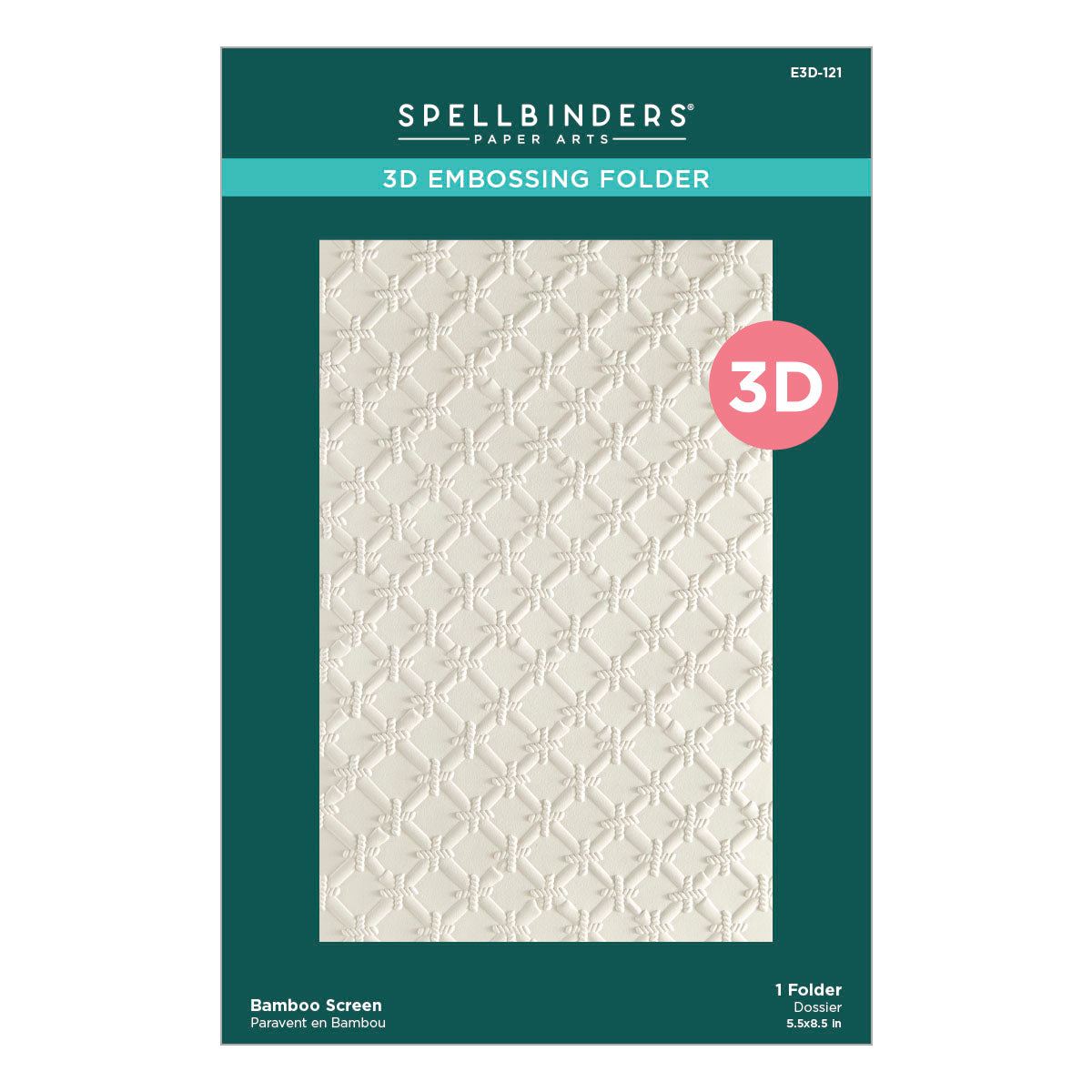 Spellbinders - Bamboo Screen 3D Embossing Folder from the Cheerful Chirps Collection