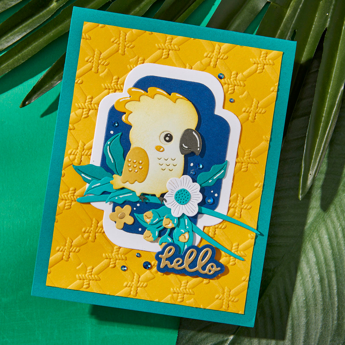Spellbinders - Bamboo Screen 3D Embossing Folder from the Cheerful Chirps Collection