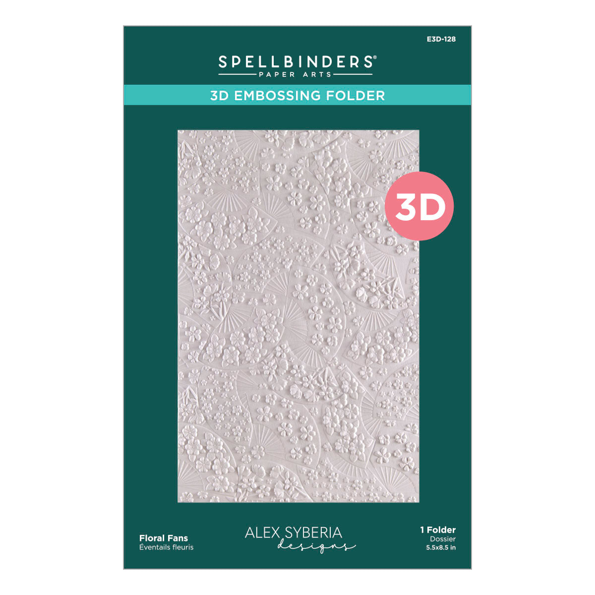 Spellbinders - Floral Fans 3D Embossing Folder from the Spring in Kyot ...