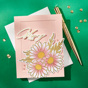 Spellbinders - Crafty Hugs Sentiments Press Plate & Die Set from the Yana's Daisies Collection by Yana Smakula