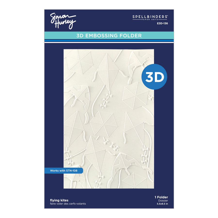 Spellbinders - Flying Kites 3D Folder and Stencil Bundle from the Sky's the Limit Collection by Simon Hurley