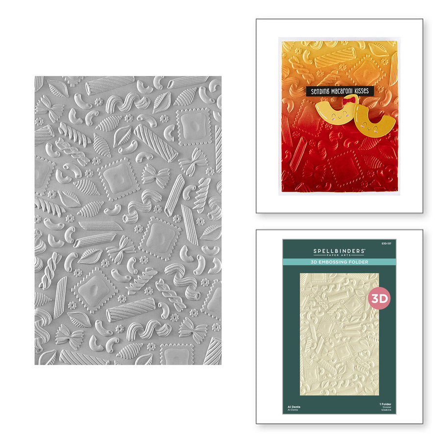 Spellbinders - Al Dente 3D Embossing Folder from the Buon Appetito Collection