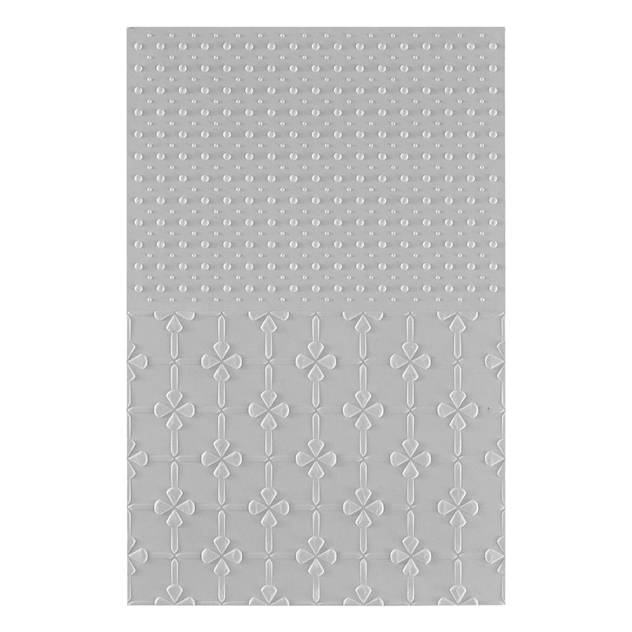 Spellbinders - Polka Dot & Posy Duo 3D Embossing Folder from the Tabbed Classics Collection by Wendy Vecchi