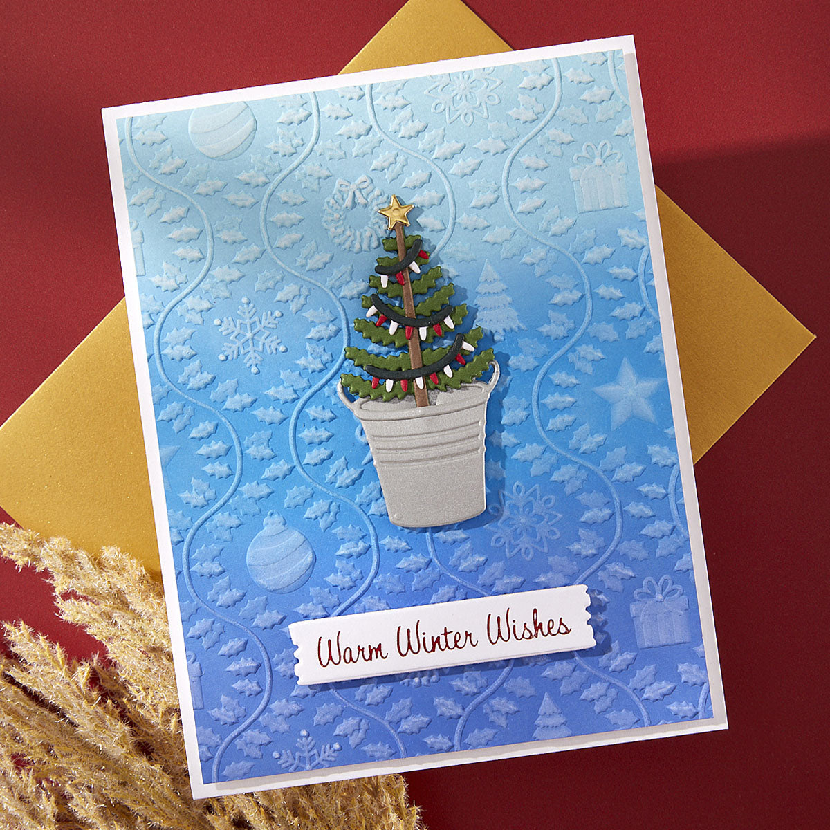 Spellbinders - Country Christmas 3D Embossing Folder from the Country Christmas Collection by Annie Williams