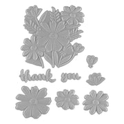 Spellbinders - Thank You Bouquet 3D Emboss & Cut Folder from the Tabbed Classics Collection by Wendy Vecchi