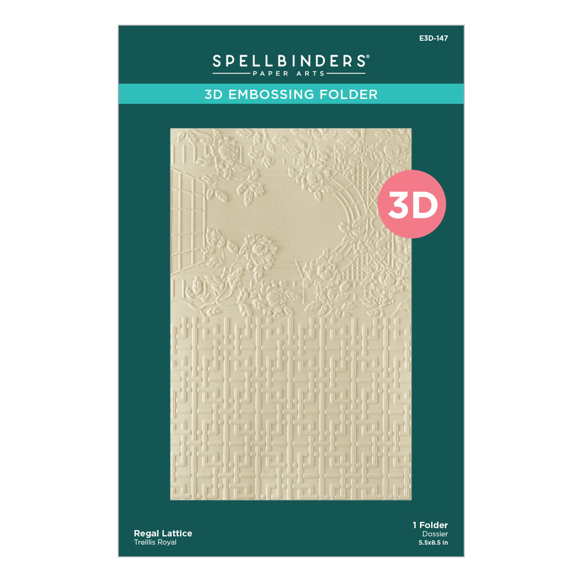 Spellbinders - Regal Lattice 3D Embossing Folder