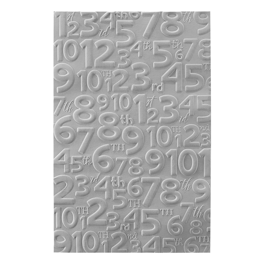 Spellbinders - Classic Pooh Birthday Numbers 3D Embossing Folder from the Say Cheese Classic Pooh Birthday Collection