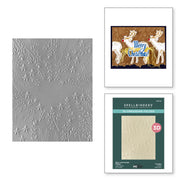 Spellbinders - Stars and Fronds Frame 3D Embossing Folder from the Starry Holiday Collection by Dina Wakley