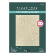 Spellbinders - Stars and Fronds Frame 3D Embossing Folder from the Starry Holiday Collection by Dina Wakley