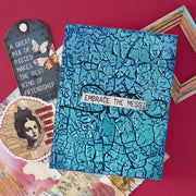 Spellbinders - Crackle Paint 3D Embossing Folder from the Beautifully Imperfect Collection