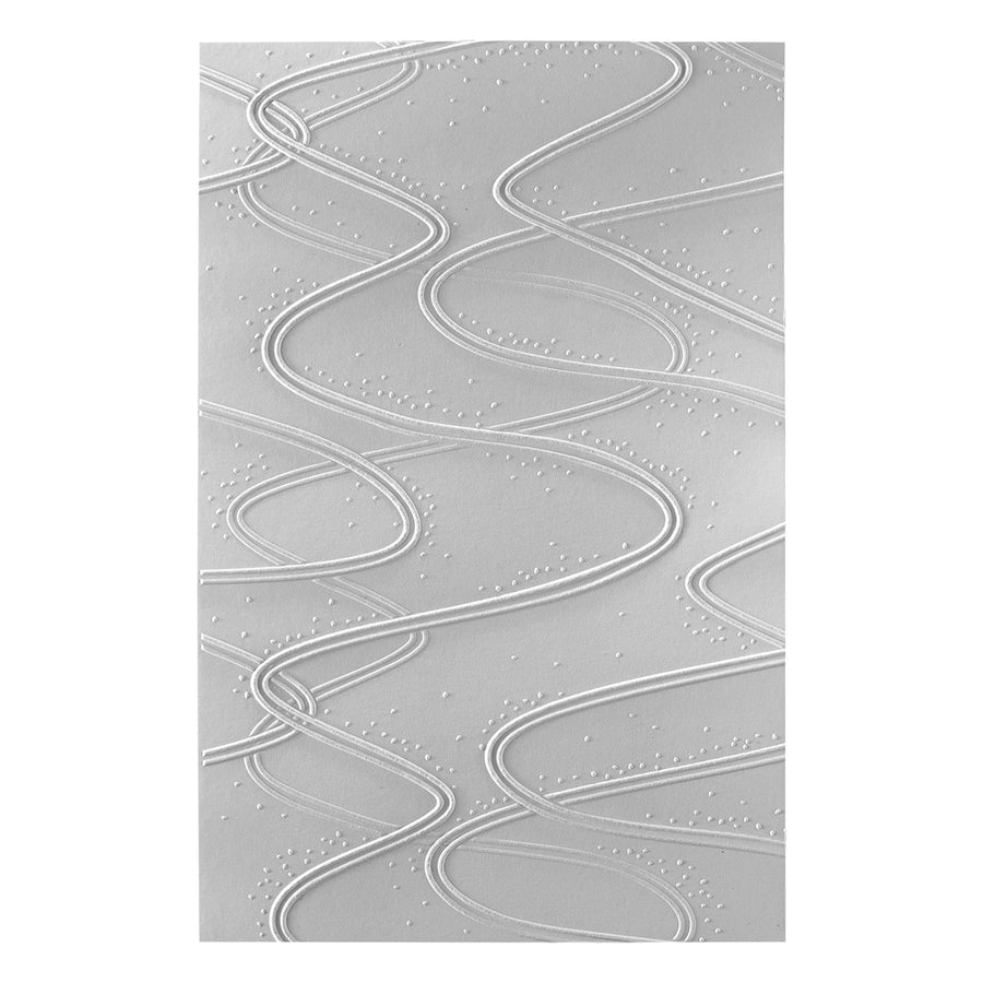 Spellbinders - Streamline 3D Embossing Folder from the Ski-son's Greetings Collection by Simon Hurley