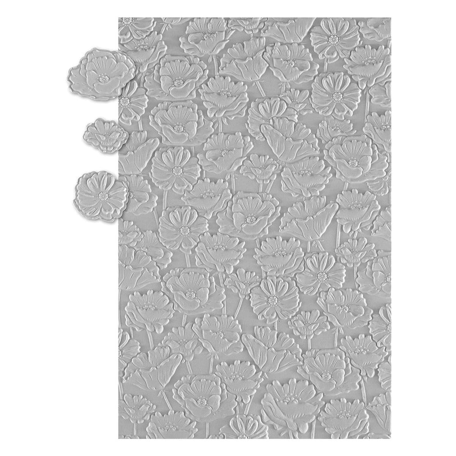 Spellbinders - Field of Poppies 3D Emboss & Cut Folder from the Wonder of Oz Collection by Graphic45