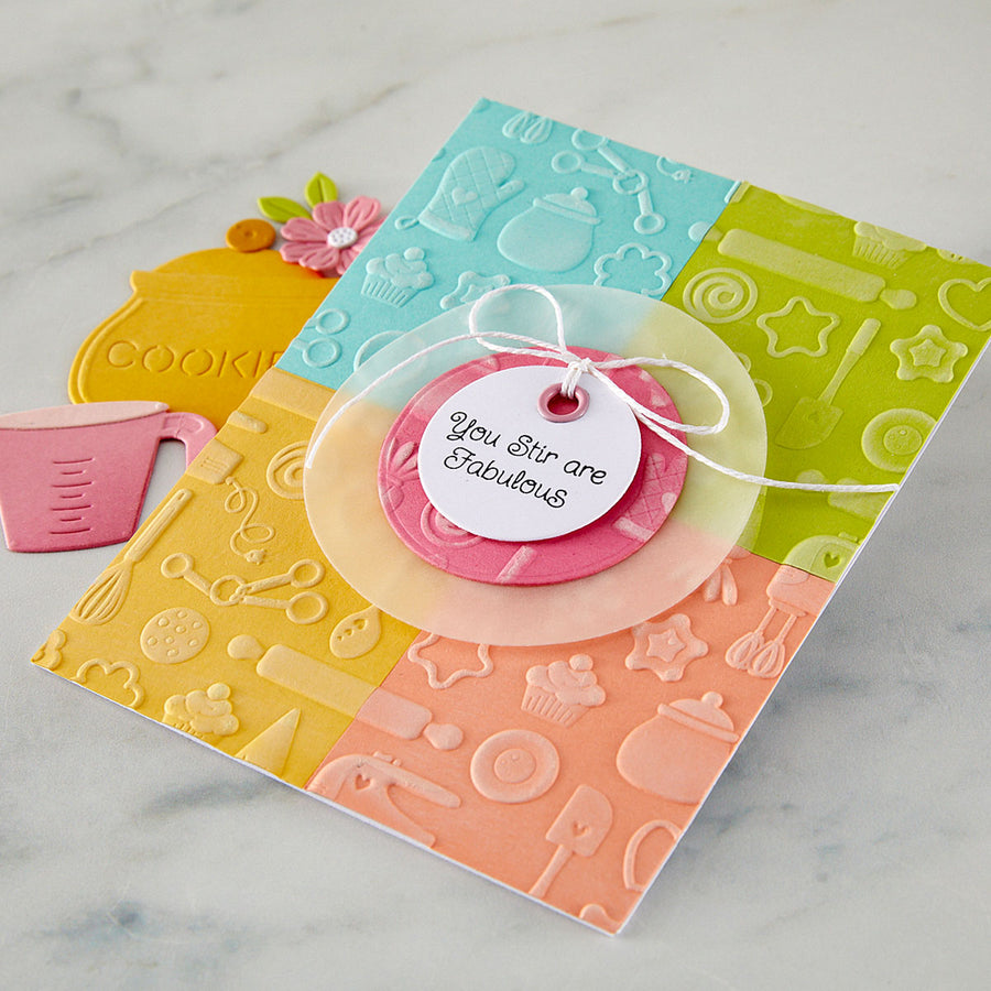 Spellbinders - Confection Companions 3D Embossing Folder by Tina Smith