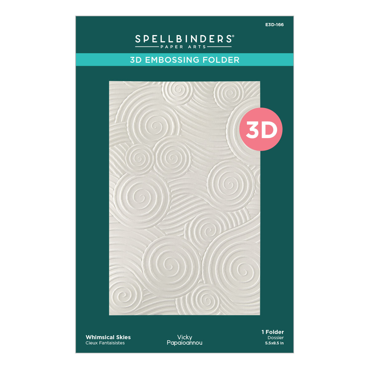 Spellbinders - Whimsical Skies 3D Embossing Folder by Vicky Papaioannou