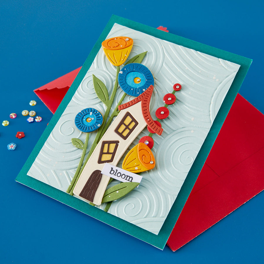 Spellbinders - Whimsical Skies 3D Embossing Folder by Vicky Papaioannou