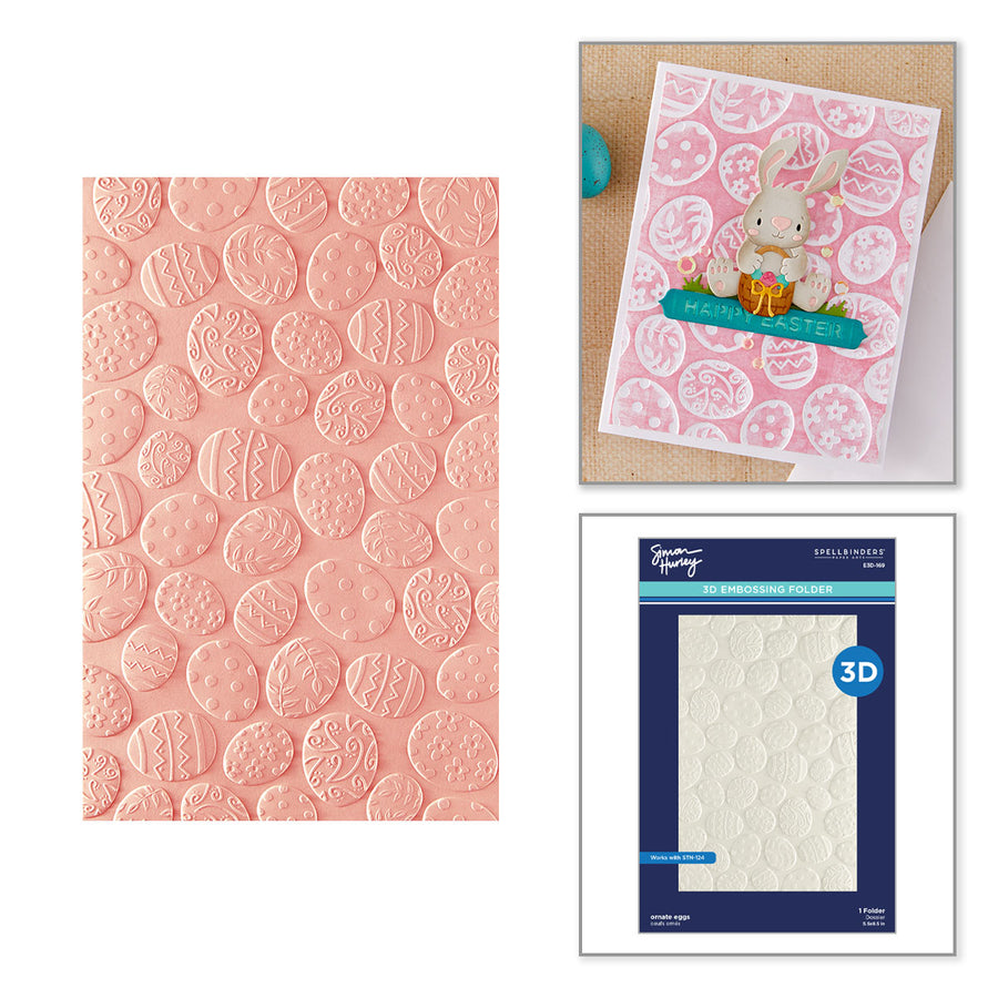 Spellbinders - Ornate Eggs 3D Embossing Folder by Simon Hurley