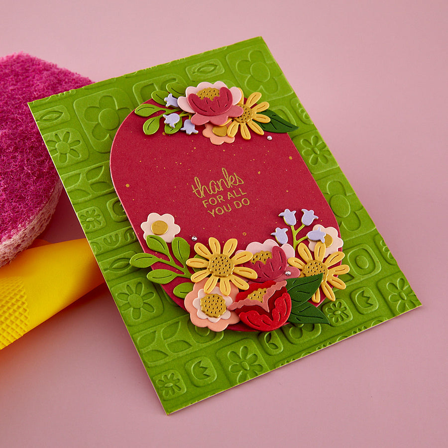 Spellbinders - Suds & Buds 3D Embossing Folder