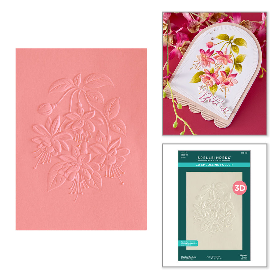 Spellbinders - Magical Fuchsia 3D Embossing Folder by Alex Syberia Designs