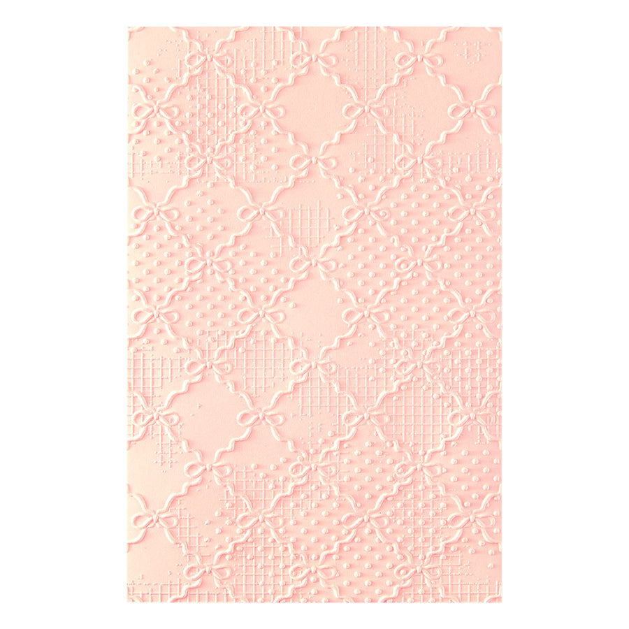 (COMING SOON) Spellbinders - Ribbons & Seams 3D Embossing Folder by Frank Garcia