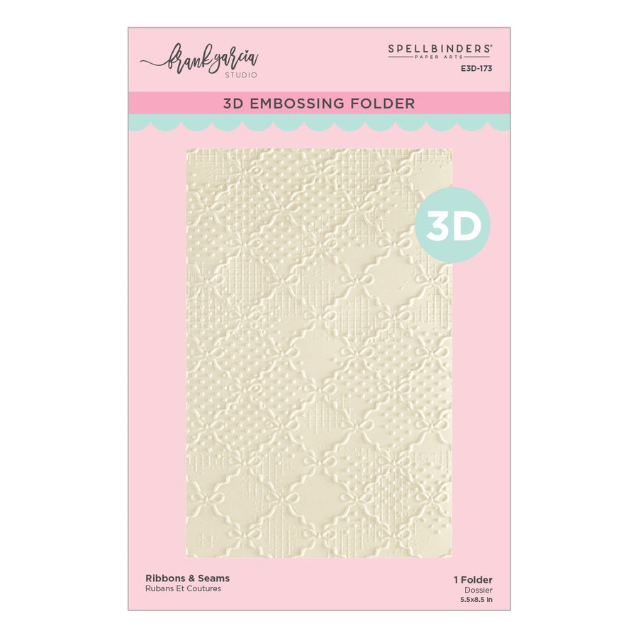 Spellbinders - Ribbons & Seams 3D Embossing Folder by Frank Garcia
