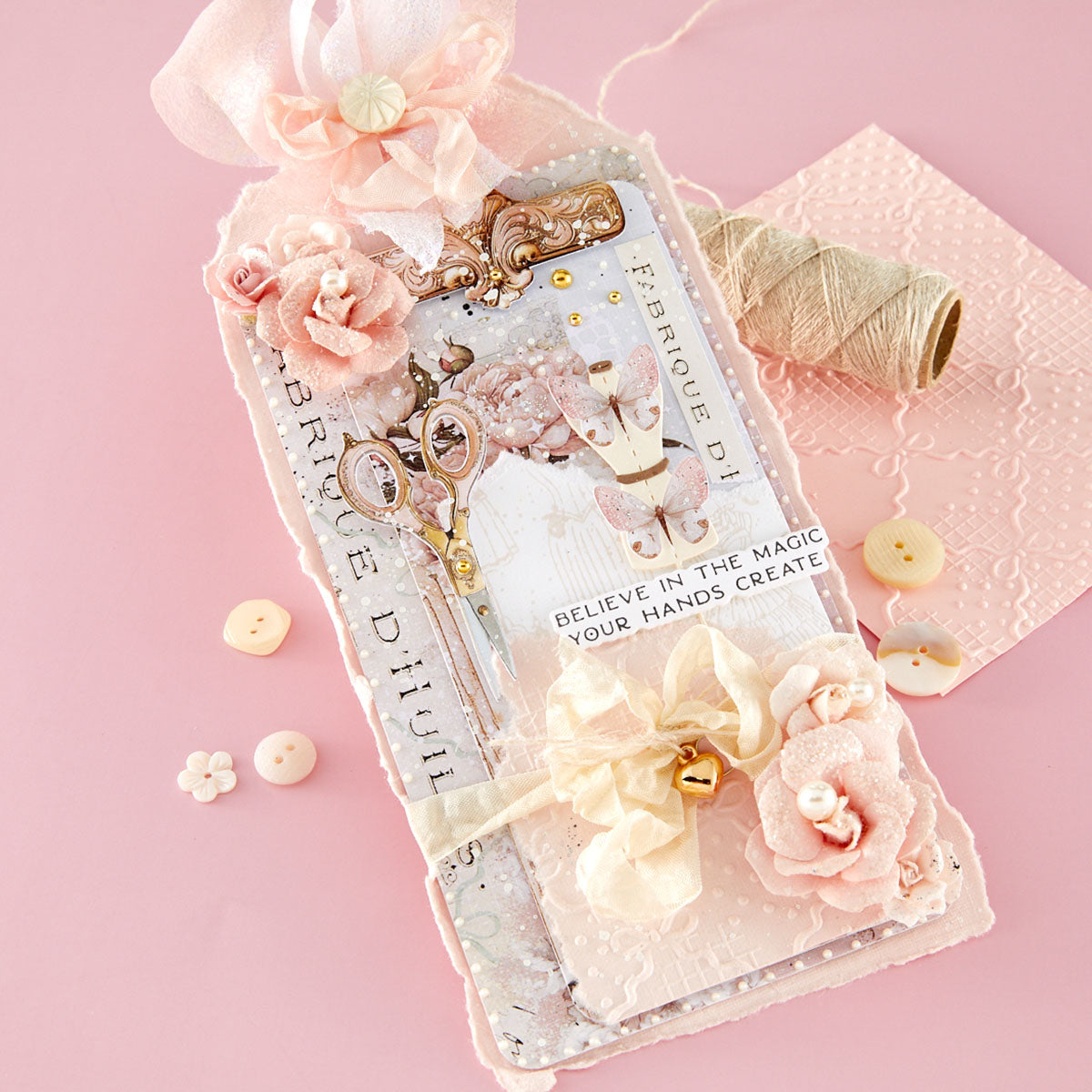(COMING SOON) Spellbinders - Ribbons & Seams 3D Embossing Folder by Frank Garcia
