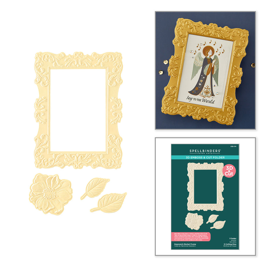 Spellbinders - Greenwich Market Frame 3D Emboss & Cut Folder