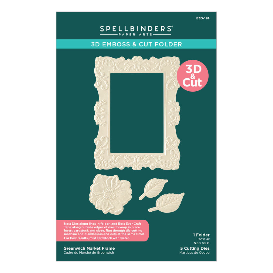 Spellbinders - Greenwich Market Frame 3D Emboss & Cut Folder