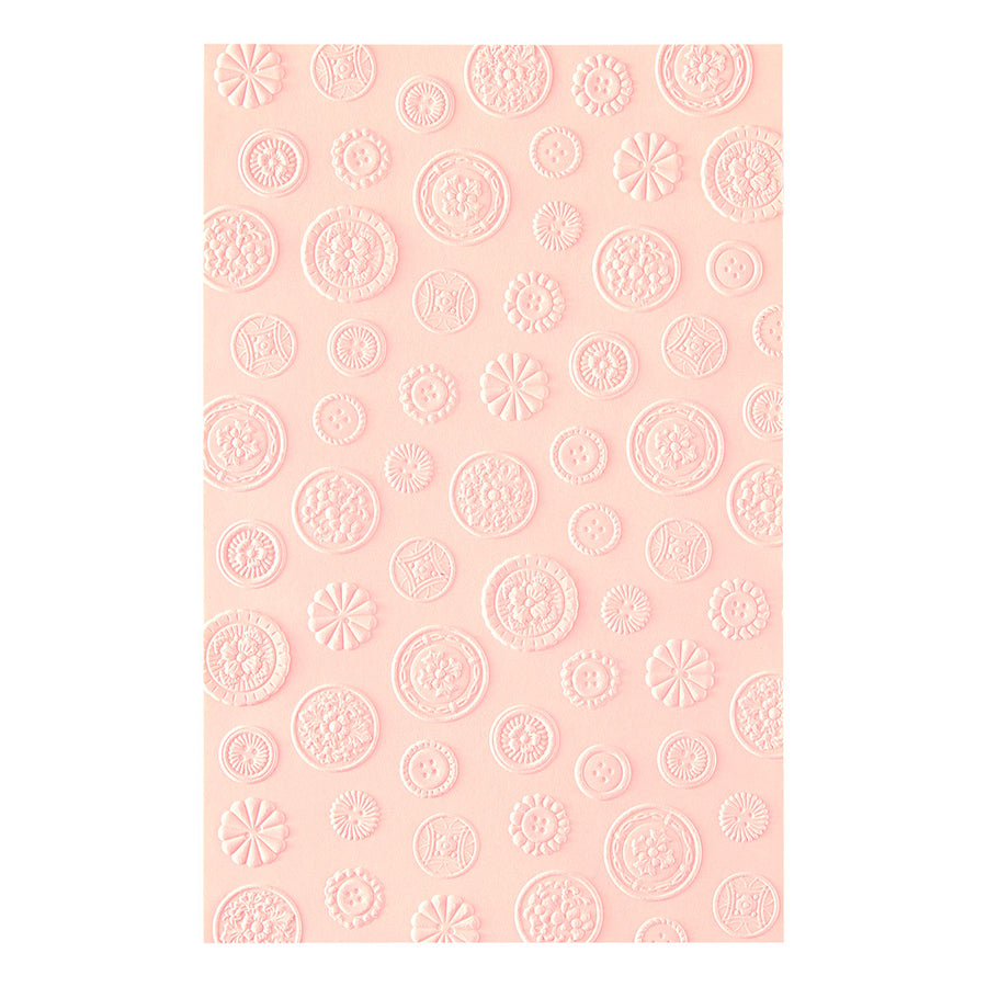 (COMING SOON) Spellbinders - Haberdashery Buttons 3D Embossing Folder by Frank Garcia