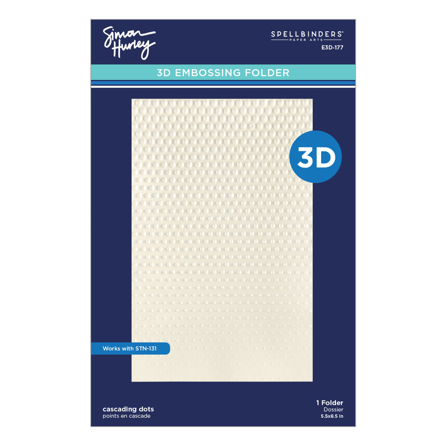 Spellbinders - Cascading Dots 3D Embossing Folder by Simon Hurley