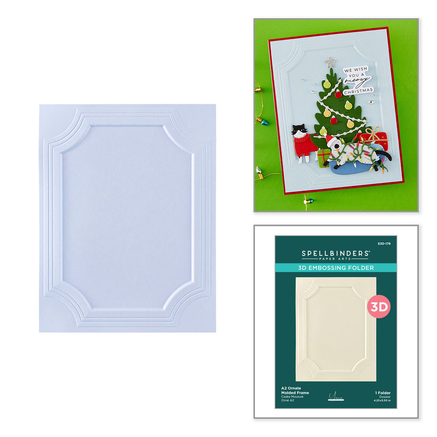 Spellbinders - A2 Ornate Molded Frame 3D Embossing Folder by Yana Smakula