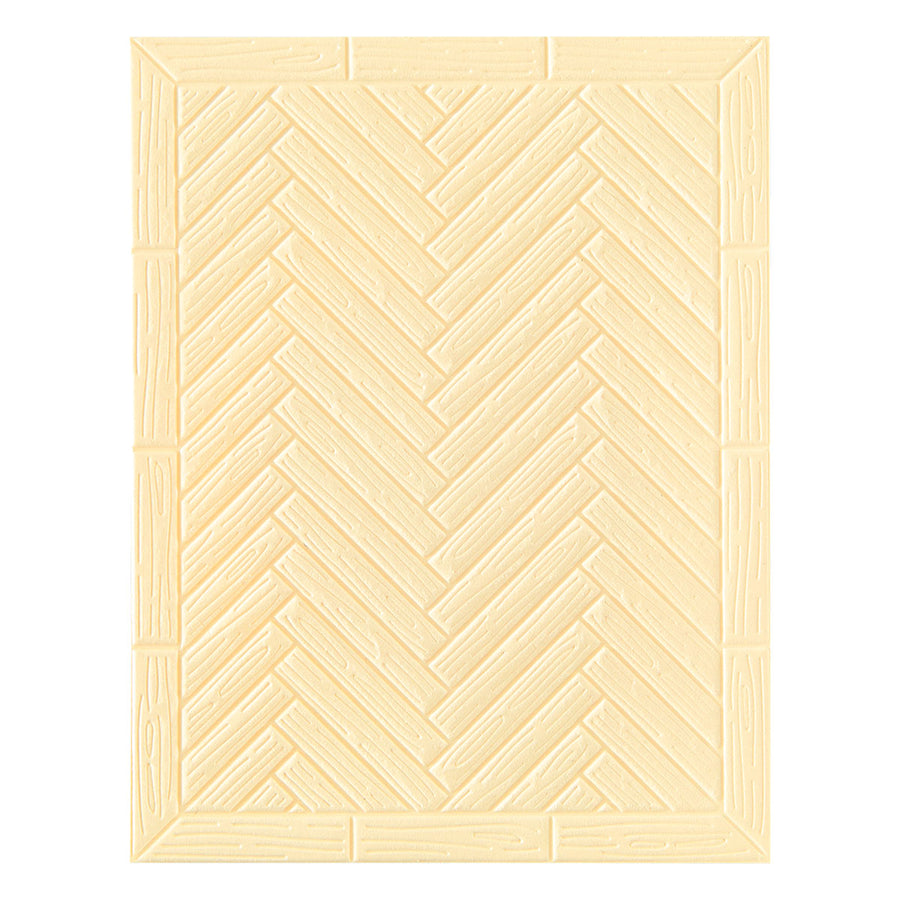 Spellbinders - A2 Herringbone Décor 3D Embossing Folder by Yana Smakula
