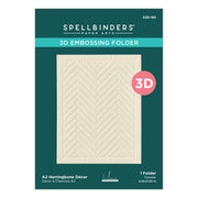 Spellbinders - A2 Herringbone Décor 3D Embossing Folder by Yana Smakula