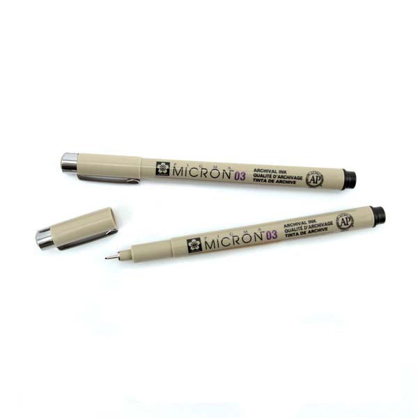 Sakura - Black Pigma Micron Pen (03 Fine Point - 0.35mm) 2 pack