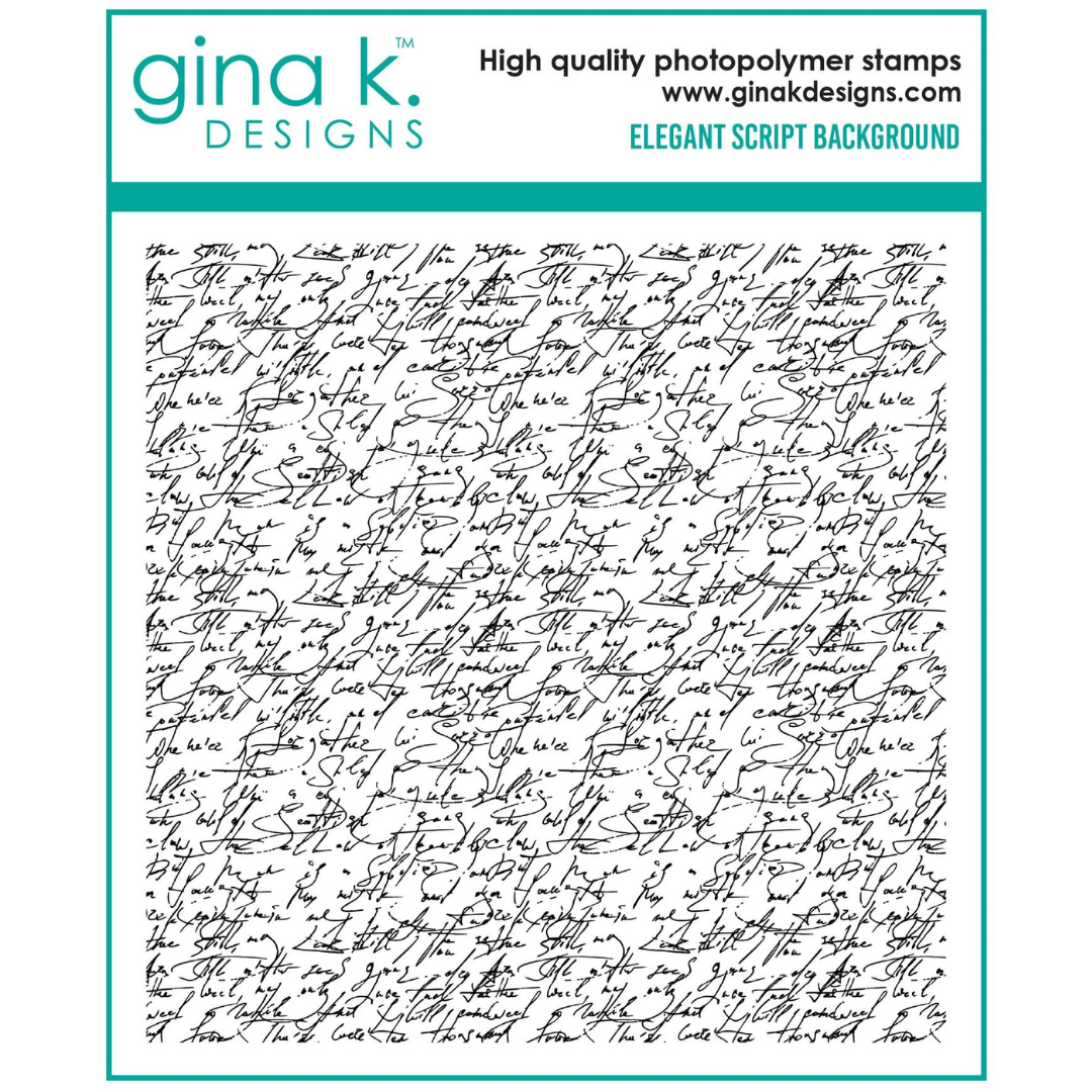 Gina K Designs Elegant Script Background Stamp